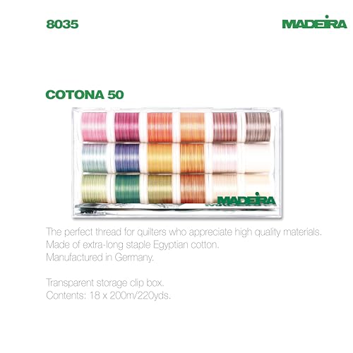 Madeira Cotona 50 Clear Box 18ct Thread Set Multi miniatura 2