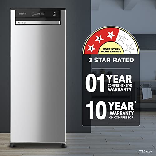Image of Whirlpool Vita Magic PRO 200 L 3 Star Inverter Direct-Cool Single Door Refrigerator with 6th sense Intellifrost Technology (200 VMPRO PRM 3S INV, Magnum Steel)