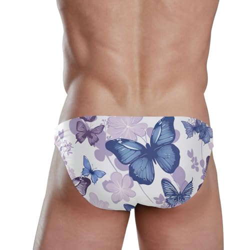 Men's Briefs Sexy Purple Butterfly Bikini Siwmming Swimwear 208558833