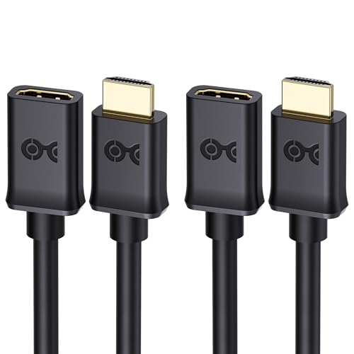 Cable Matters 2-Pack High Speed HDMI Extension Cable 6 ft (Male to Female HDMI Extender Cable) with...