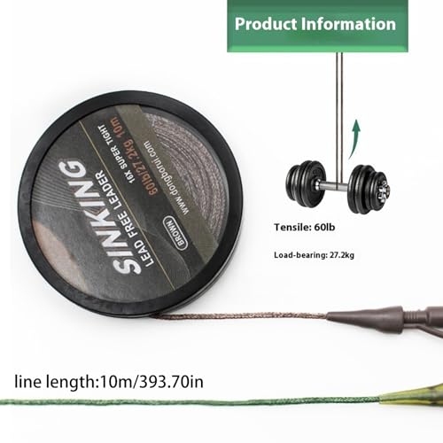 Línea de pesca trenzada de nylon 10 m 60 lb miniatura 6