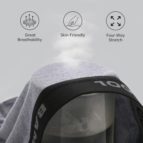 Image of BAMBOO COOL Men's Ultra Breathable Underwear,No Riding Up Boxer Briefs with ComfortFlexible Waistband,Multipack