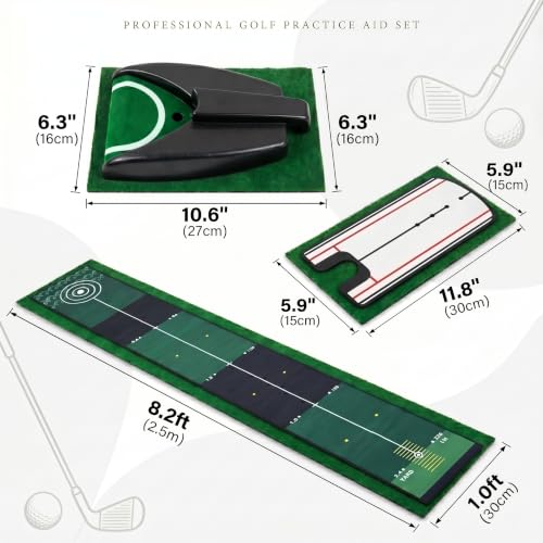 Golf Putting Mat with Mirror