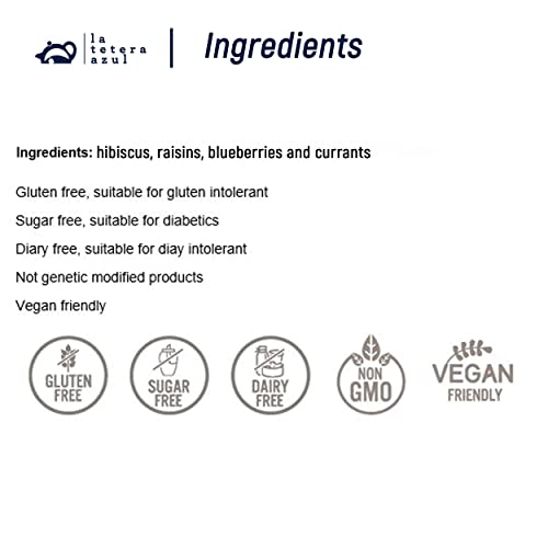 LA TETERA AZUL Frutos del Bosque En Pirámides. 20 Pirámides Envueltas Individualmente. - Imagen 4