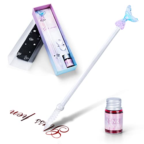 AOKUY Bolígrafo de cristal hecho a mano, juego de bolígrafos de cristal, se puede utilizar...