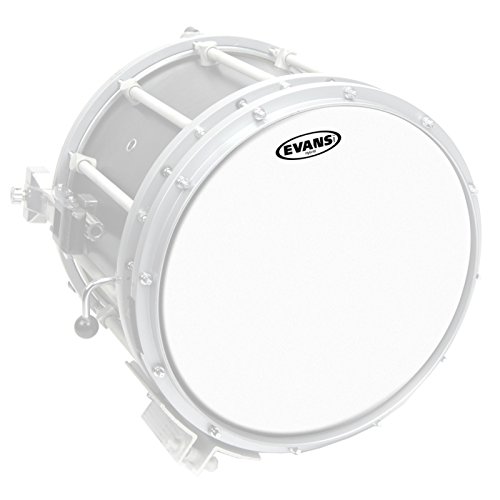 Evans Hybrid Drumhead - Hybrid Marching Snare Drum Head - For Sensitivity Dynamic Range - Enhances Projection Durability - White 13 Inch