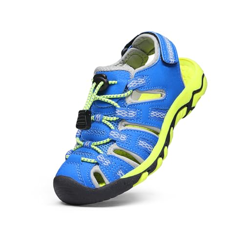 Image of DREAM PAIRS Boys Girls Summer Outdoor Athletic Sport Sandals Walking Water Hiking Hook and Loop Adjustable Multicolor for Toddler /Little /Big Kids