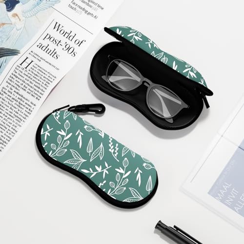 Image of Sunglasses Soft Case, Ultra Light Portable Neoprene Zipper Glasses Case for Men Women