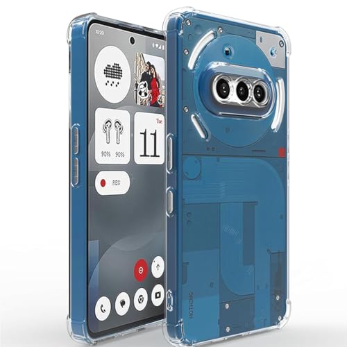 Image of Fashionury 3D Raised Transparent Crystal Clear Back Cover for Nothing Phone 3A | Shockproof Design | Anti-Slip Grip | Camera Protection | 360 Degree Protection Mobile Case
