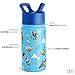 Simple Modern Disney Pixar Toy Story Kids Water Bottle with Straw Lid | Reusable Insulated Stainless Steel Cup for Boys, School | Summit Collection | 14oz, Toy Story Andys Toys