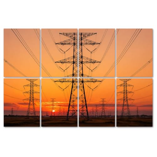 8 Pack Paneles Acústicos Artísticos Absorbentes de Sonido Líneas de Potencia Decorativo Paneles de Pared Aislantes Auto adhesivos para Estudios de Grabación en Casa 48"x32" miniatura 1