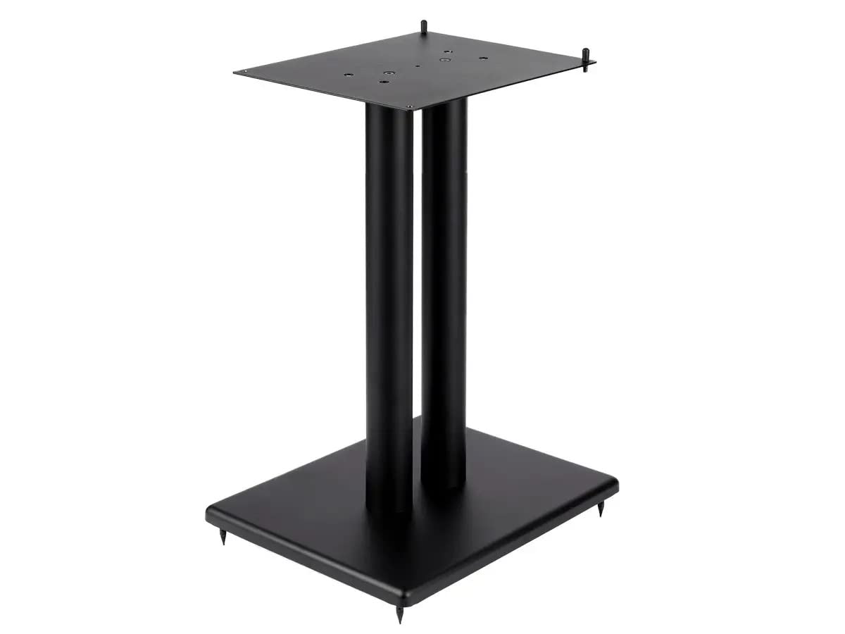 Monolith 24in Steel Speaker Stand with Adjustable Top Plate (Each) Hold Speakers Weighing Up to 75 Pounds, Scratch?Resistant, Perfect for Center or Bookshelf Speakers
