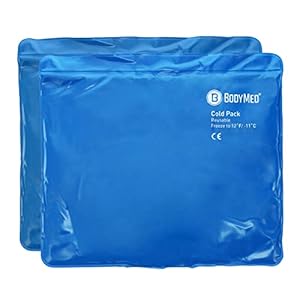 BodyMed Blue Vinyl Cold Pack, 2 Pack – Reusable Flexible Ice Pack for Injuries – Cold Packs for Back Pain – Oversize, 21 in. x 13 in.