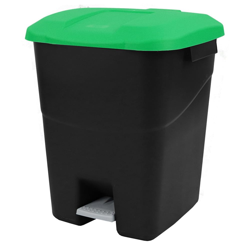 Simpler Recycling Food Waste Bin with A4 Sticker - 50 Litres, Recycle, Food Waste, Pedal Bin