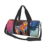 African American Black Woman Abstract Graffiti Print Travel Duffel Bags Gym Sports Luggage Large Travel Tote Bag Overnight Weekend Bags For Man And Women