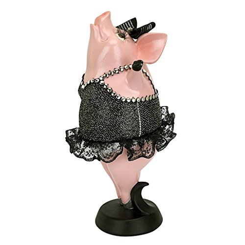Design Toscano Hog Heaven Twinkle Toe Pig Statue, Multi/Color - Image 3