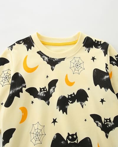 Image of AIWUHE Toddler Cotton Sweatshirt Boys Girls Pullover Long Sleeve Tops 2-6Y