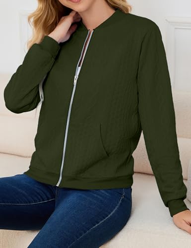 Image of Womens Full Zip Up Cardigan Sweater Casual Solid Long Sleeve Sweatshirt Coat with Pocket