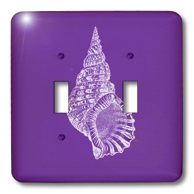 Double interrupteur à bascule violet 3dRose pour remplacer les plaques ternes