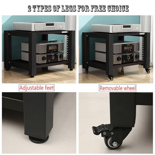 Estante de audio de madera elegante para componentes de sonido 7