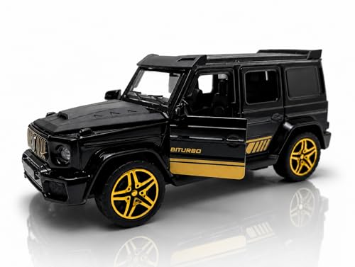 Image of Mercedes-Benz G-Class G-Wagon Diecast Alloy Metal Body Toy Car 1:36 Scale Pull Back Model SUV with Opening Doors, Hood & Tailgate Luxury Collectible Car for Kids & Adults Black