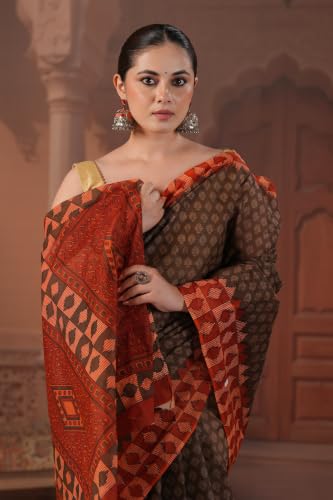 Image of TAMAIRA FASHION Mulmul Pure Cotton Saree For Woman |Office Wear Daily Wear Sarees For Women Without Blouse Piece(Available in 15 Colours)