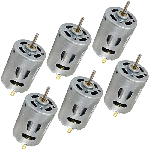 6 Pack 9V Heavy Duty DC Motor 12,500 RPM Max (1.08