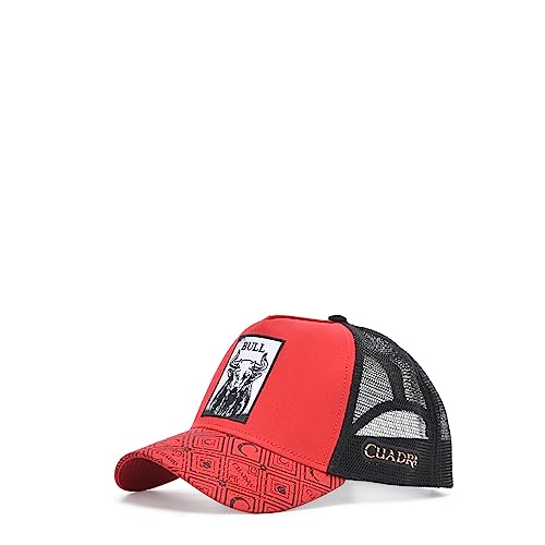 Cuadra Men's Snapback Cap with Bull Patch, GOC00BU, Red