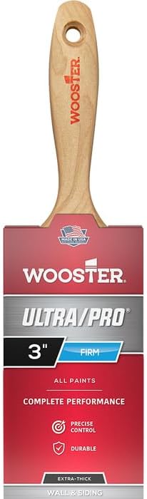 12‐Pack of 3 Wooster Brush Company 4173 Ultra/Pro Firm Extra-Thick Flat Bristle Beavertail Handle Paint Brush