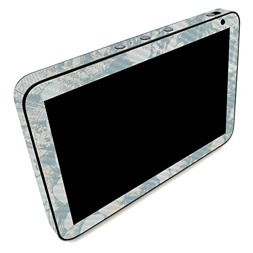 Image of MightySkins Carbon Fiber Skin Compatible with Amazon Echo Show 8 (Gen 2) - Blue Seashells | Protective, Durable Textured Carbon Fiber Finish | Easy to Apply | Made in The USA