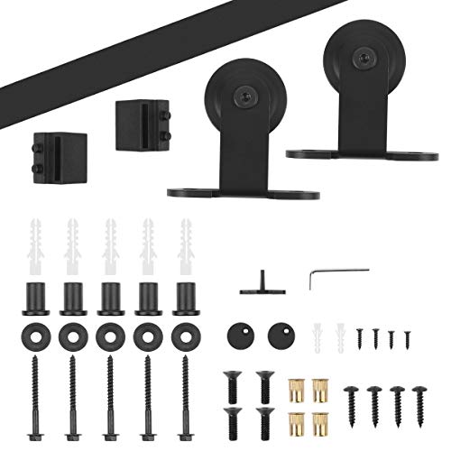 6.6ft Single Barn Door Hardware Kit, Dedoot Heavy Duty Sliding Door Rail, Fit 36"-40" Wide Door Panel, Smoothly and Quietly, Easy to Install (T Shape) - Thumbnail 2