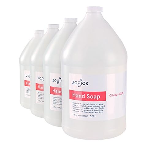 Zogics Hand Soap, Citrus + Aloe Scented Hand Soap (4 Gallons/Case) Cover