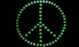 Large 3 X 5 Marijuana POT Leaves Peace Sign Flag