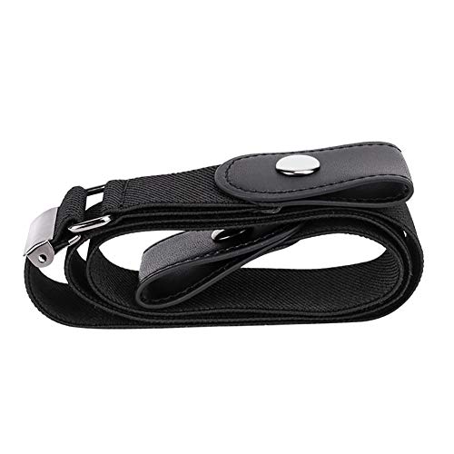 Naiyafly Ceinture en cuir sans boucle, ceinture de taille élastique simple Ceinture pour femme hommes, accessoires pour vêtements pour jeans pantalon jupe Cover