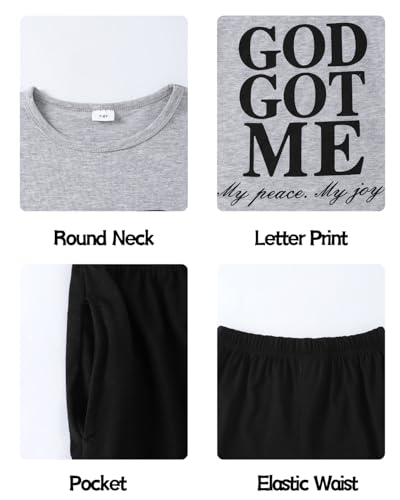 Image of Boys 2 Piece Outfits Short Sleeve Basketball Pattern T-Shirt and Shorts Summer Clothes for Kids 5-12 Years