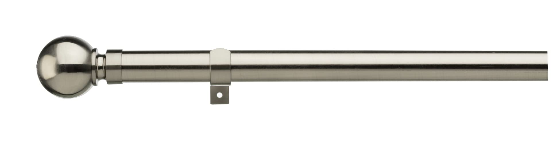 Universal Eyelet /Ball Finial 300cm Satin Steel
