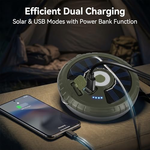 Guirnalda de luces de camping portátil: iluminación LED recargable exterior 4