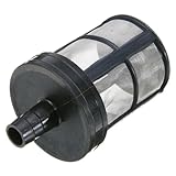 Lecreatekit Hochdruckreiniger-Siebfilter, Metall und Kunststoff, Wasserschlauchschutz mit 8 mm Loch für Tanktrommel, Silber und Schwarz