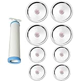 A/R Kit de Sellado de tarros | Sellador al vacío de tarros para conservas con Manual,Kit de Sellado al vacío para Protector de tarros de Alimentos para Boca Ancha y Boca Regular