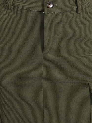 Image of Allegra K Corduroy Cargo Skirts for Women's High Waisted Elastic Back H Line 2025 Fall Midi Skirt