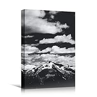 Canvas Wall Art Expressive Landscape Chic Dramatic Duotone Hallway Landscape Mountain Photography - 12x18 inches