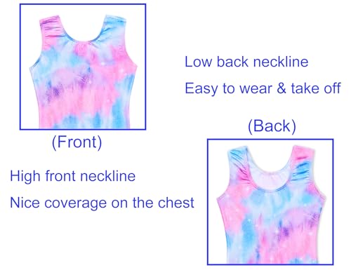 Image of Domusgo Gymnastics Leotards for Girls Sparkly One Piece Biketard Size 1-10Y