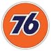 76 Gas Station racing sticker decal 4" x 4"