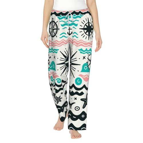 Pantalon de pyjama en polaire femme flanelle détente bohème