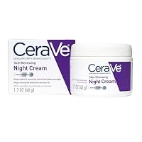 CeraVe Skin Renewing Face Night Moisturiser Cream 48g, Moisturising During Sleep, Suitable For All Skin Types, Niacinamide + Hyaluronic Acid + Biomimetic Peptides Complex + 3 Essential Ceramides