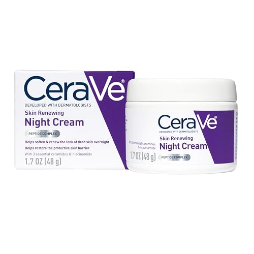 CeraVe Skin Renewing Night Cream, Niacinamide, Peptide Complex, and Hyaluronic