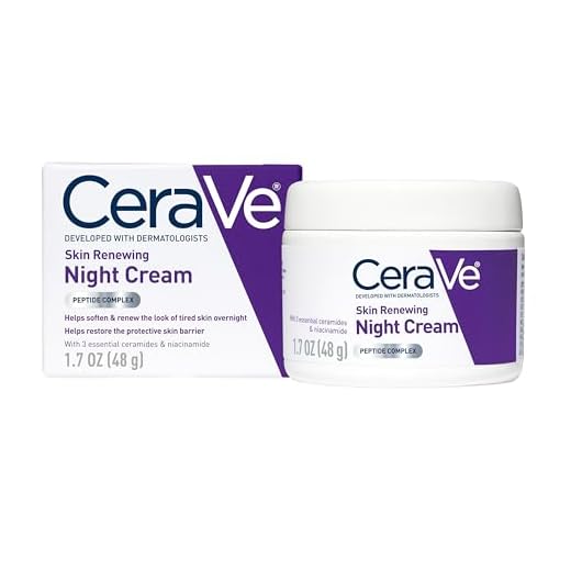 CeraVe Skin Renewing Night Cream | Niacinamide, Peptide Complex, and Hyaluronic Acid Moisturizer for Face | 1.7 Ounce, Packaging may Vary