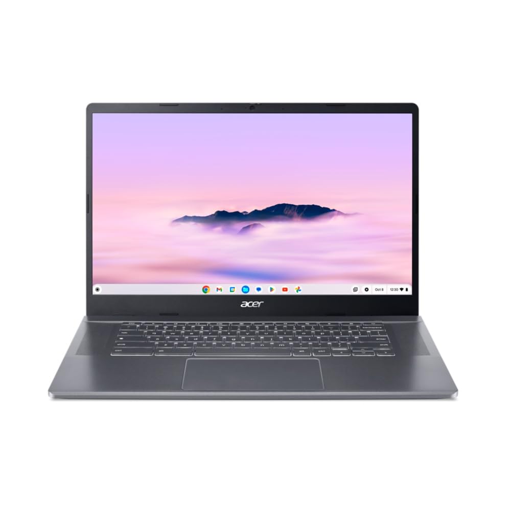Acer Chromebook Plus 515 I PC Portable 15.6" FHD I Intel Core i3 I 8Go RAM I 128Go SSD/UFS I Chrome OS I Wi-FI 6e I Gris Acier I CB515-2H