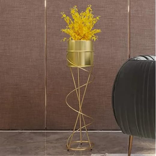 NU INVENTION Modern planter stand with metal pot flower pot stand garden decorative home décor stands for metal pot