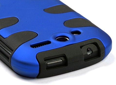 MyBat HTCMYTH4GHPCSK303NP Titanium Fishbone Protective Case for HTC My Touch 4G - 1 Pack - Retail Packaging - Dark Blue/Black